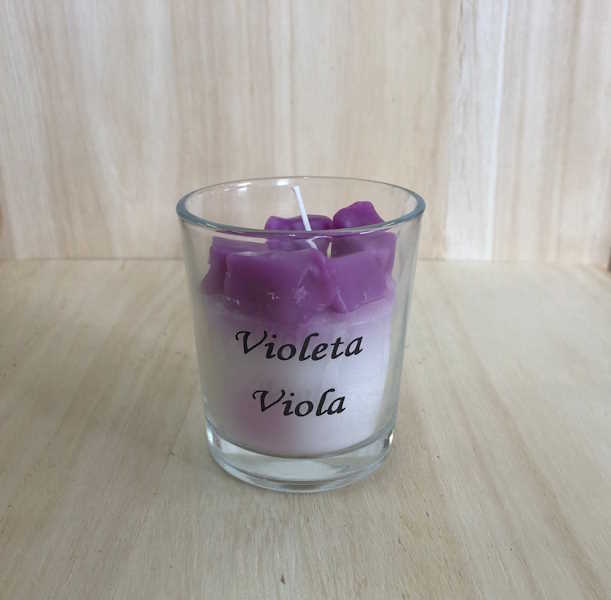 Vela vaso aroma Violeta